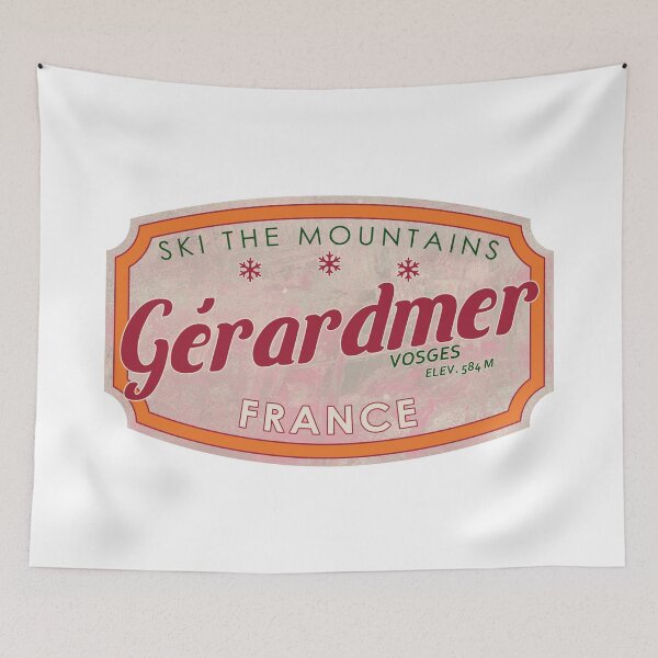 Item preview, Gérardmer, France, Vosges, Ski, textured skiing badge designed and sold by Wanderful-roads.