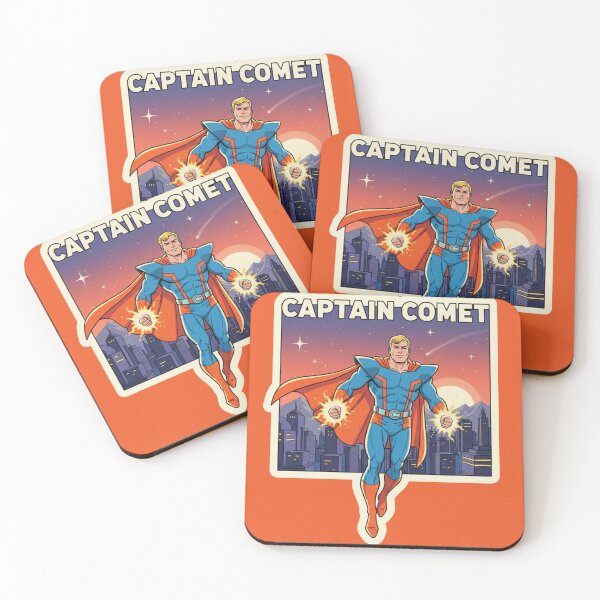 Item preview, Captain Comet Retro Superhero - Vintage 80s Comic Book Style Art designed and sold by Patternomania.