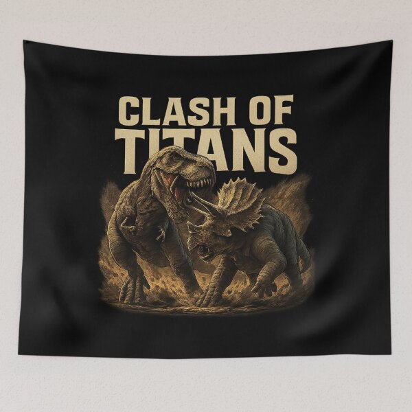 Item preview, Clash of Titans - T-Rex vs Triceratops Prehistoric Battle designed and sold by MKreative Studio.