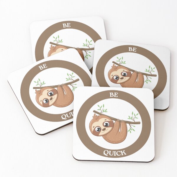 Item preview, Be Quick Sloth - Cute Upside-Down Sloth Hanging on Branch designed and sold by Love3Happy.