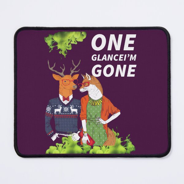 Item preview, One Glance I’m Gone – Cute Deer & Fox Love Illustration designed and sold by Adappai.