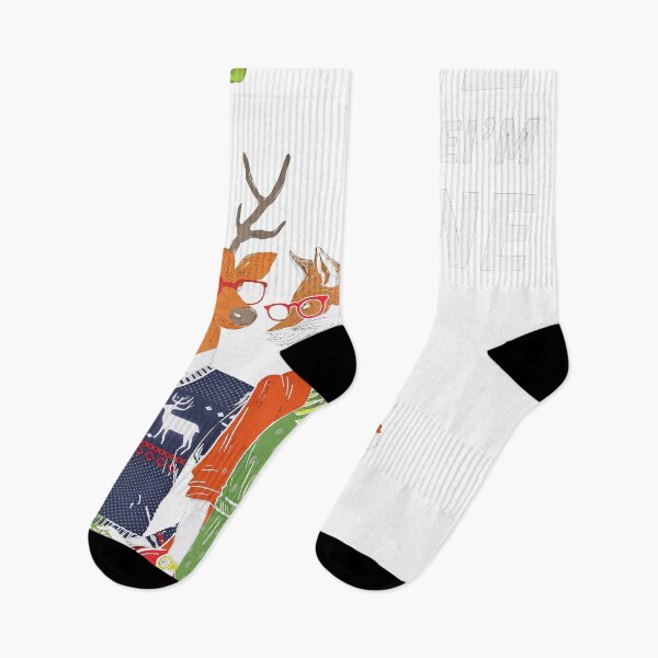 Item preview, One Glance I’m Gone – Cute Deer & Fox Love Illustration designed and sold by Adappai.