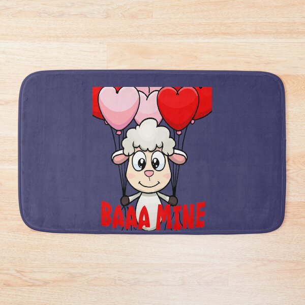 Item preview, Baaa Mine Lamb Holding Heart Shaped Balloons designed and sold by taiche.