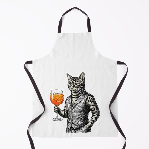 Item preview, Vintage Bengal Cat Italian Spritz Summer Art designed and sold by OneLineBar.