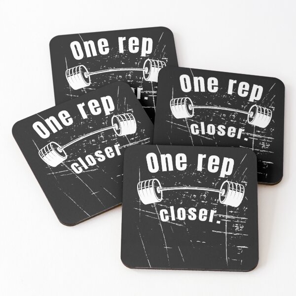 Item preview, One rep closer. Gym Fitness Motivation Quote designed and sold by TeeArtWorld.