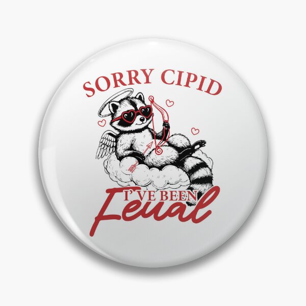 Item preview,  Sorry Cupid I've Been Feral, Funny Cute Raccoon Valentines designed and sold by kashiart.