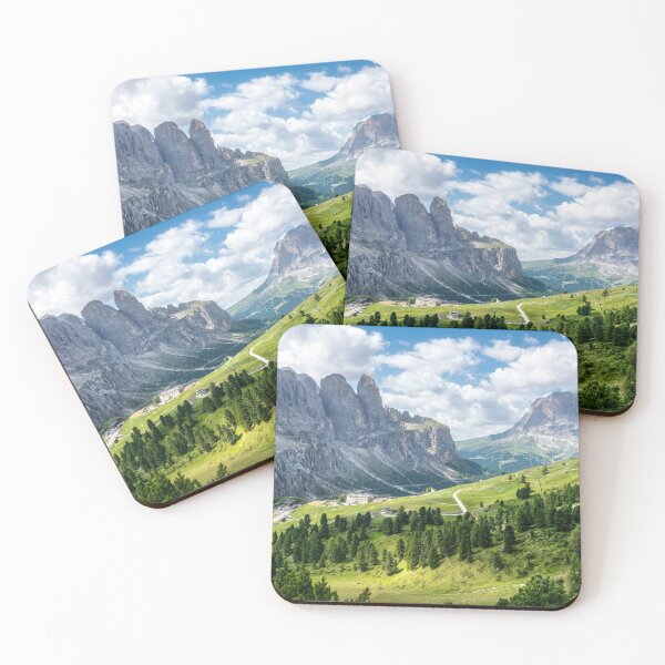 Item preview, Panoramic view of Gardena Pass with Dolomites peaks in summer, Italy designed and sold by Stefano Orazzini.