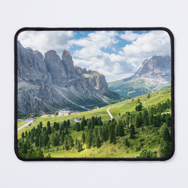 Item preview, Panoramic view of Gardena Pass with Dolomites peaks in summer, Italy designed and sold by Stefano Orazzini.