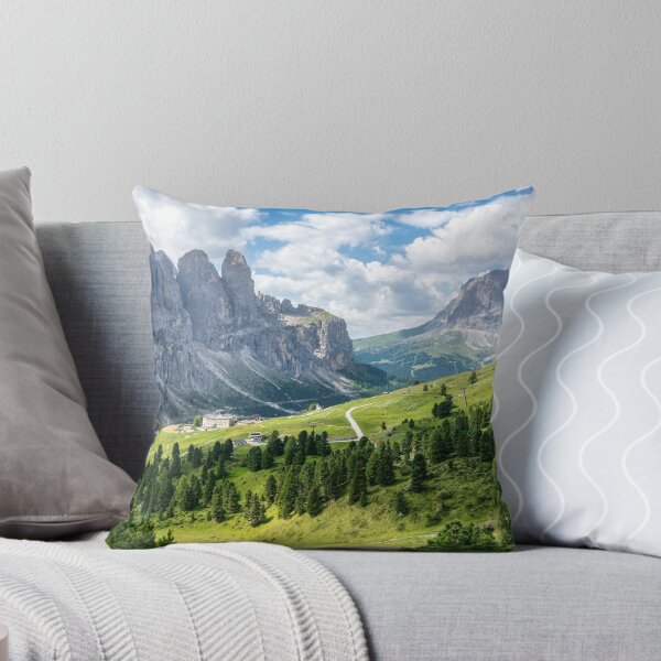 Item preview, Panoramic view of Gardena Pass with Dolomites peaks in summer, Italy designed and sold by Stefano Orazzini.