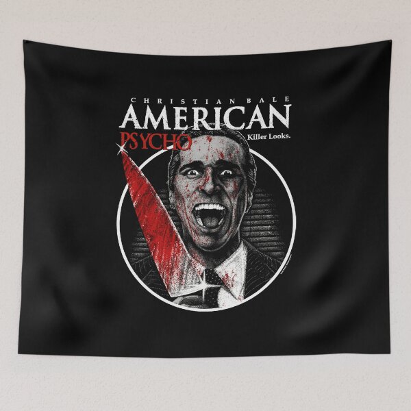 Item preview, American Psycho Knife Horror Portrait designed and sold by Adenahilton.