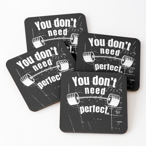 Item preview, You don’t need perfect. Gym Fitness Motivation Quote designed and sold by TeeArtWorld.