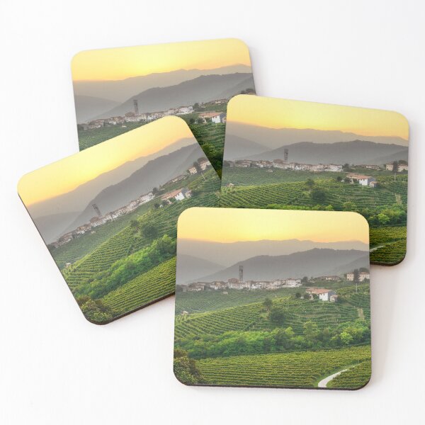 Item preview, Prosecco vineyards and San Pietro di Barbozza village. Veneto, Italy designed and sold by Stefano Orazzini.