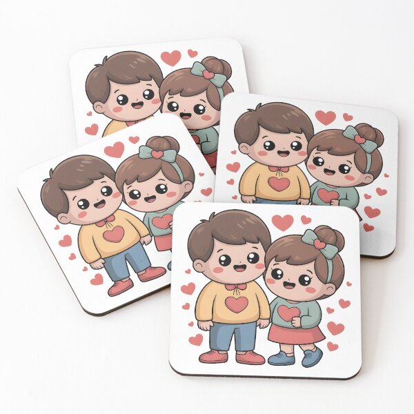 Item preview, Cute Kawaii Valentine Couple Cartoon designed and sold by StormVape.