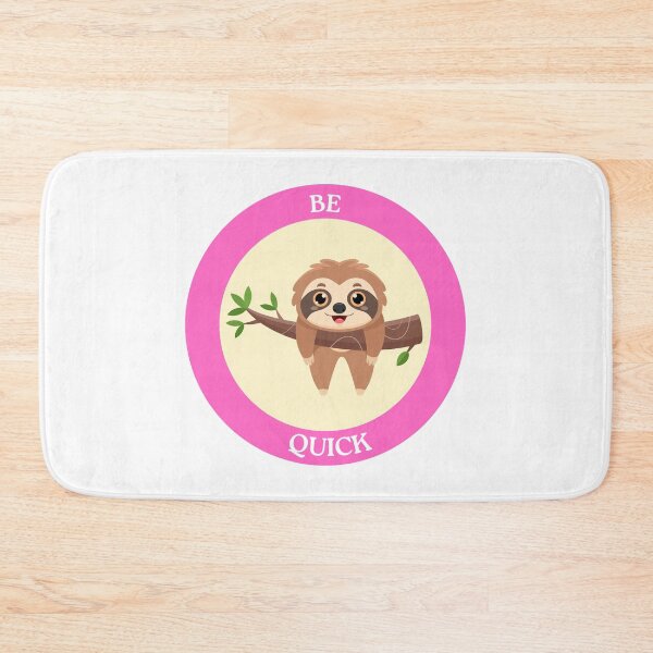 Item preview, Be Quick Sloth - Cute Sloth in Yellow Circle with Pink Ring designed and sold by Love3Happy.