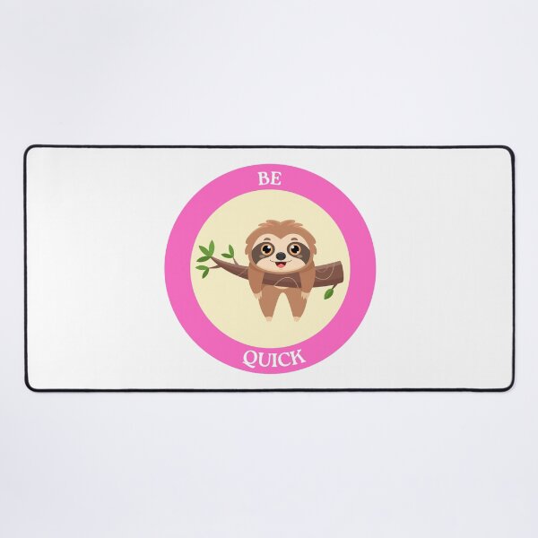 Item preview, Be Quick Sloth - Cute Sloth in Yellow Circle with Pink Ring designed and sold by Love3Happy.