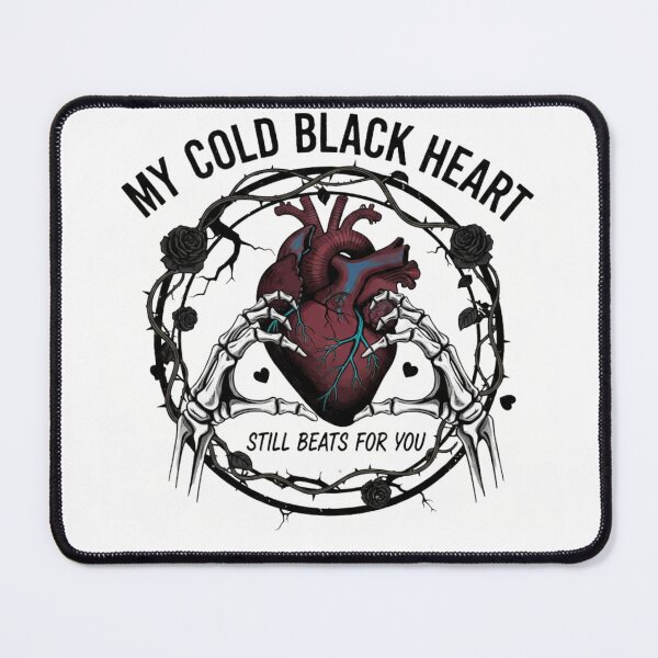 Item preview, Goth Aesthetic Skeleton Heart - Cold Black Heart Valentine designed and sold by Wear Sculpt.