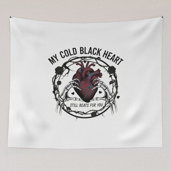 Item preview, Goth Aesthetic Skeleton Heart - Cold Black Heart Valentine designed and sold by Wear Sculpt.