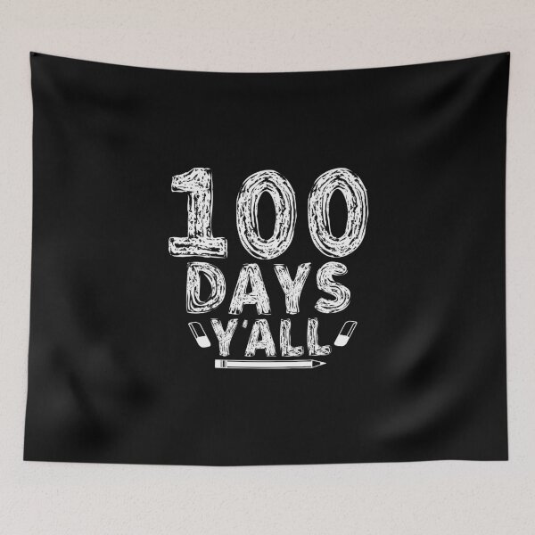 Item preview, 100 Days Of School Y'all Chalk Typography School Celebration designed and sold by PopStars1993.