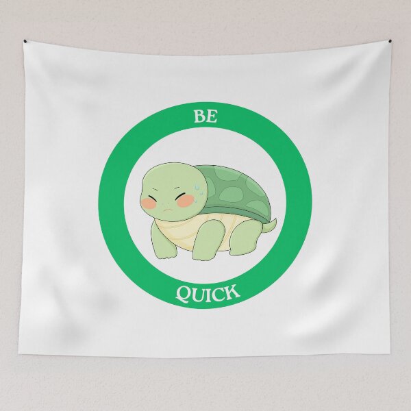 Item preview, Be Quick Turtle - Cute Stressed Turtle Circle Meme designed and sold by Love3Happy.