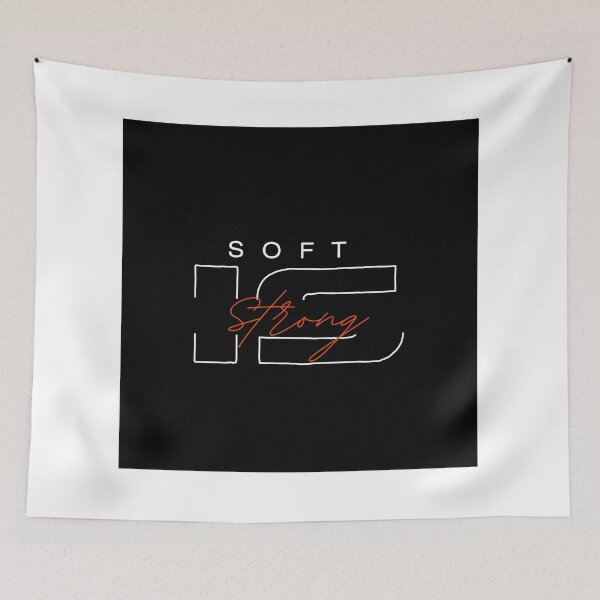 Item preview, Soft Is Strong – Minimalist Aesthetic Typography Design designed and sold by teevraa.