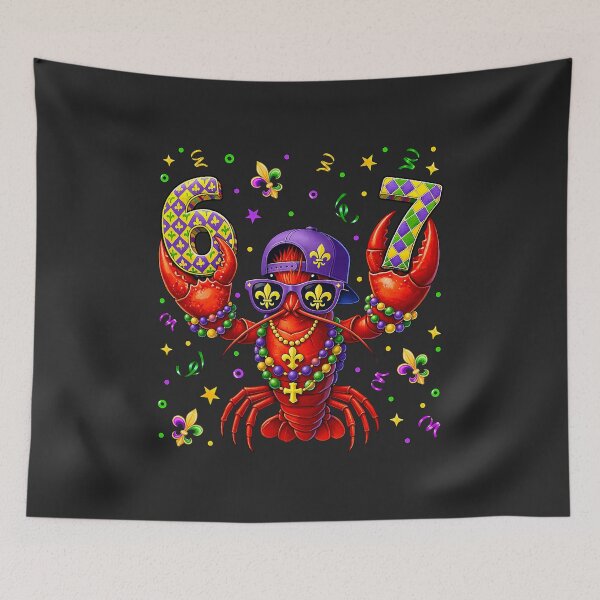 Item preview, 67 Crawfish 6 7 Mardi Gras Meme Kids Girls Women Teacher  designed and sold by ArleneRowe.