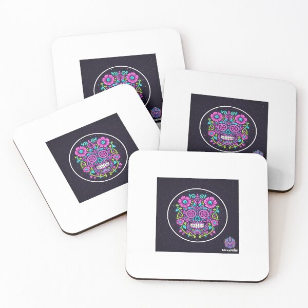 Item preview, Neon Flora Skull designed and sold by MexaPixel.