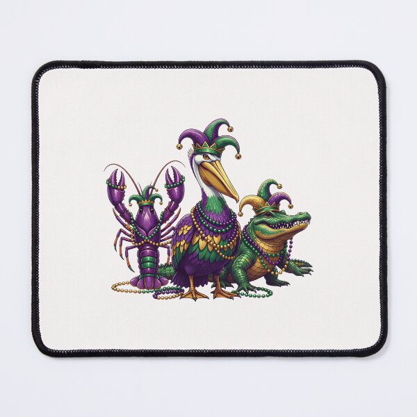 Item preview, Alligator Crawfish Pelican Mardi Gras New Orleans Louisiana designed and sold by ArleneRowe.