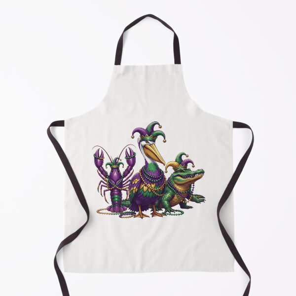 Item preview, Alligator Crawfish Pelican Mardi Gras New Orleans Louisiana designed and sold by ArleneRowe.