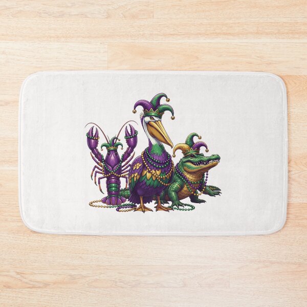 Item preview, Alligator Crawfish Pelican Mardi Gras New Orleans Louisiana  designed and sold by ArleneRowe.