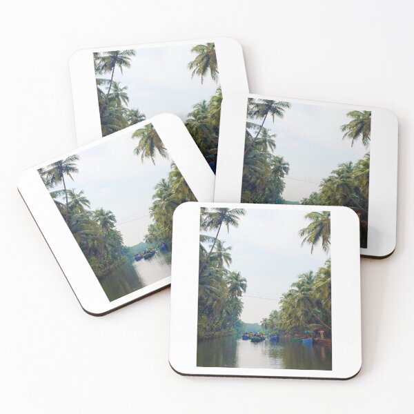 Item preview, Kerala Backwaters – Traditional Houseboat Scene designed and sold by MedMoodStudio.