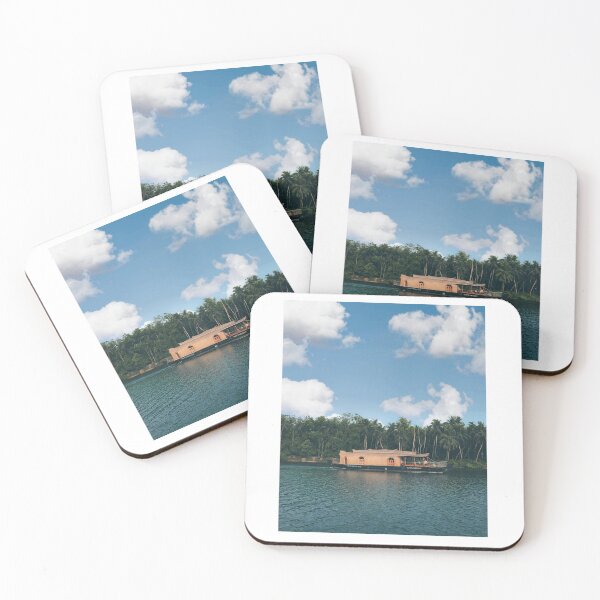 Item preview, Houseboats in Kerala – Tropical Backwaters Design designed and sold by MedMoodStudio.