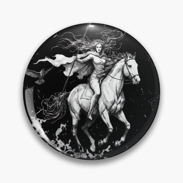 Item preview, The Morrigan - Horseback designed and sold by Wild Raven Tarot.