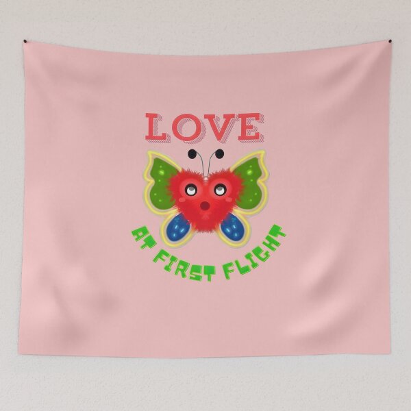 Item preview, Fuzzy Heart Butterfly: Radiant Kawaii Luminous Flutter Art designed and sold by HopeAndHustle.