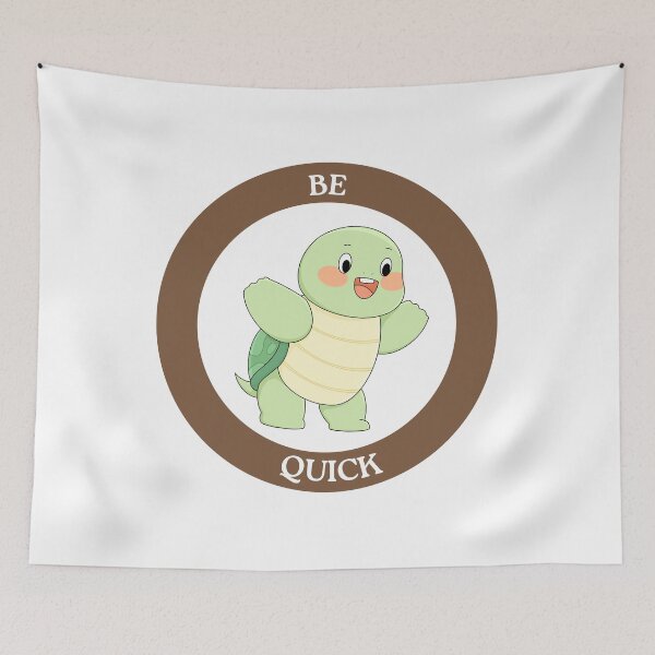 Item preview, Be Quick Turtle - Cheerful Happy Turtle Circle Meme Art designed and sold by Love3Happy.
