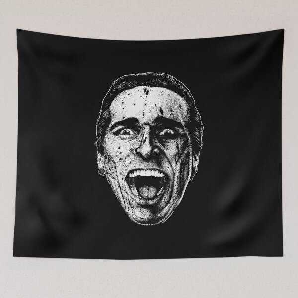 Item preview, American Psycho Screaming Face Sketch Style designed and sold by Adenahilton.