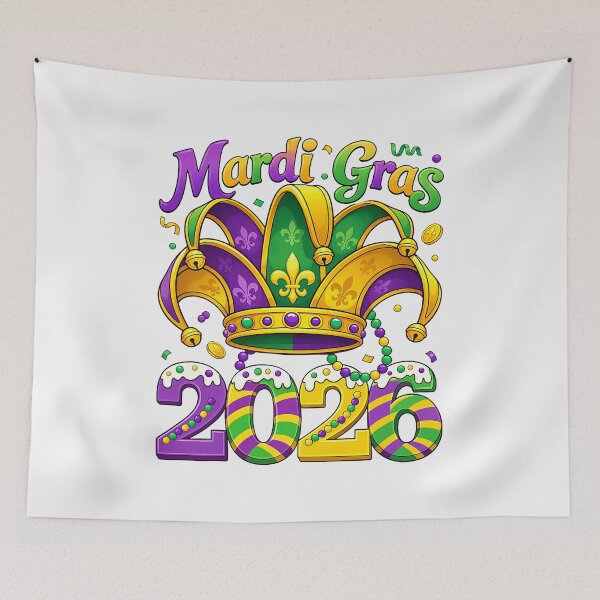 Item preview, Happy Mardi Gras 2026 Jester Hat New Orleans Men Women Kid designed and sold by ArleneRowe.