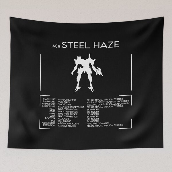 Item preview, Armored Core Steel Haze Blueprint Style designed and sold by Shariceuttrell.