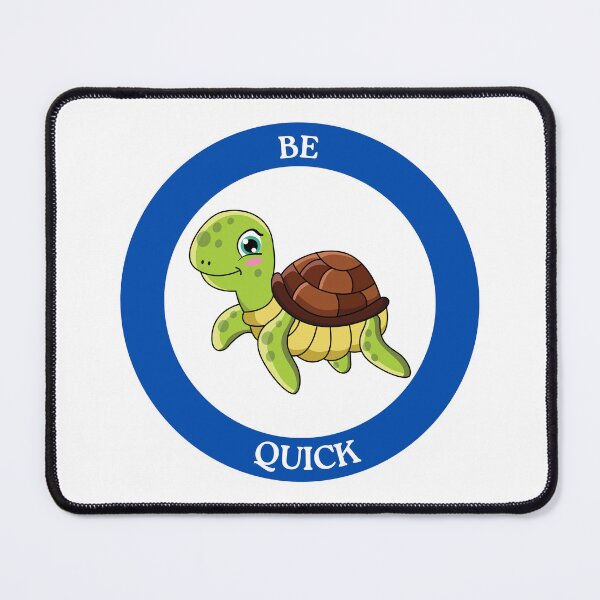 Item preview, Be Quick Turtle - Cute Green Turtle with Blue Eyes Circle Design designed and sold by Love3Happy.