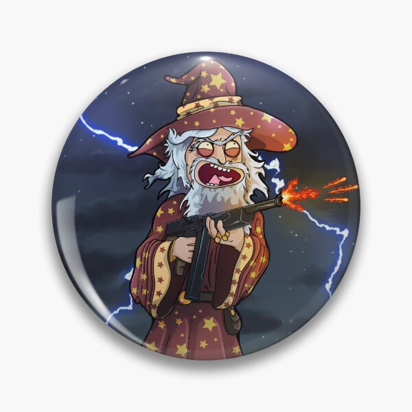 Item preview, The Wizard of the Gilded Barrage designed and sold by SideQuest - Scribbled Chaos!.
