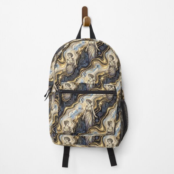 Item preview, Cyber Greco Goddess Marble Circuit Pattern designed and sold by VieSante.