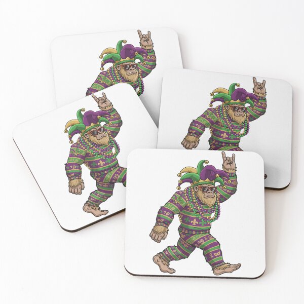 Item preview, Mardi Gras Bigfoot Rocker Carnival Sasquatch Funny Yeti  designed and sold by ArleneRowe.