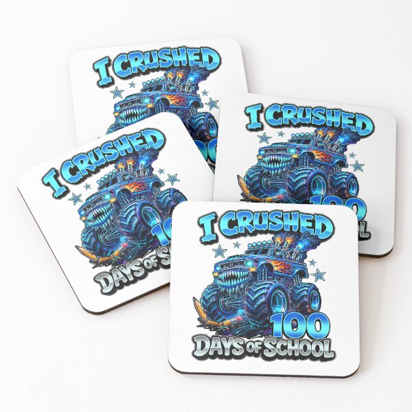 Item preview, I Crushed 100 Days of School Blue Monster Truck Boys Kids designed and sold by jakaun.