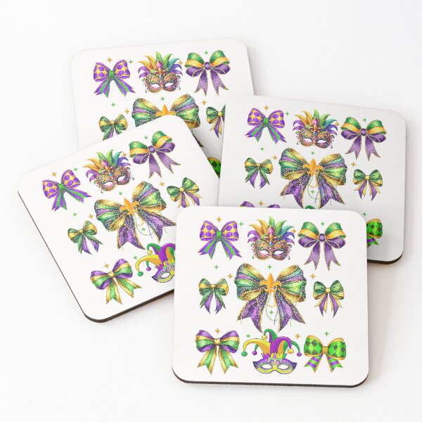 Item preview, Mardi Gras Bow Coquette Bow Fat Tuesday New Orleans Women  designed and sold by ArleneRowe.