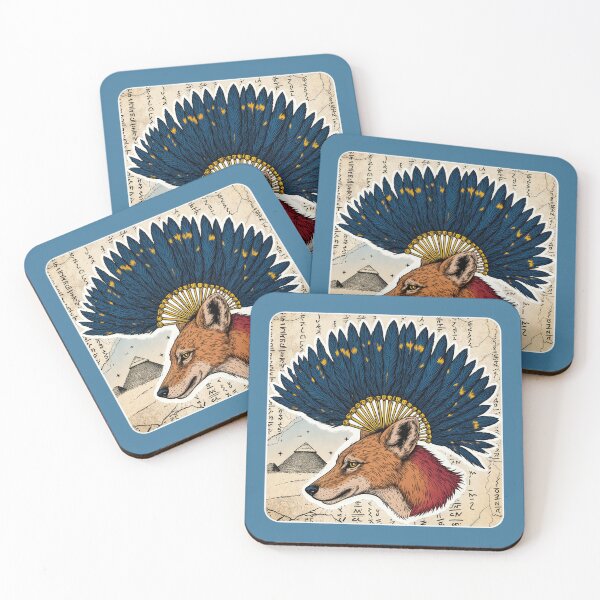 Item preview, Jackal King's Fan – Sumerian Mythology Sticker designed and sold by Absolutsoma.