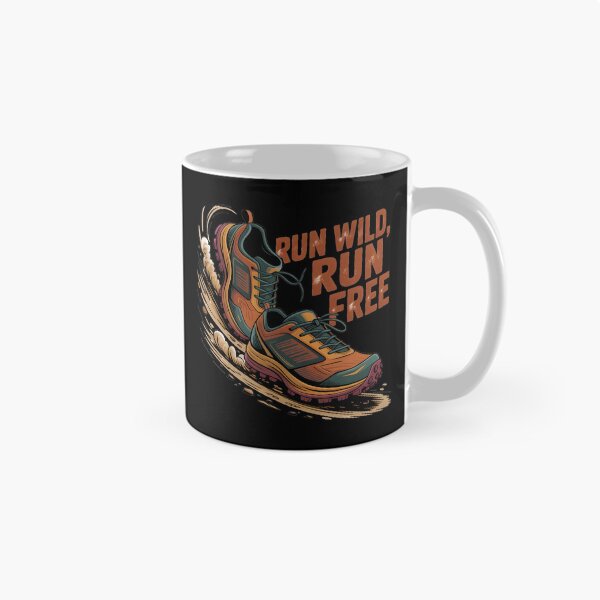 Item preview, Camiseta Run Wild Run Free: camiseta de trail running, camiseta para corredores de montaña, regalo para fitness al aire libre designed and sold by ImaginedSpace7.