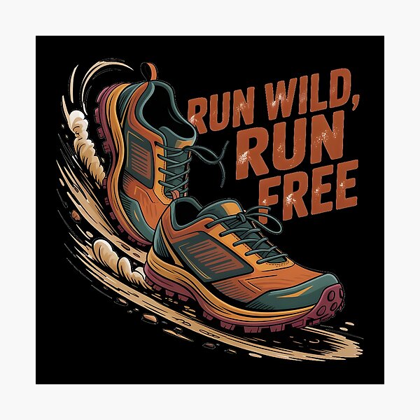 Item preview, Run Wild Run Free Shirt – Trail Running T-Shirt, Mountain Runner Tee, Outdoor Fitness Gift designed and sold by ImaginedSpace7.