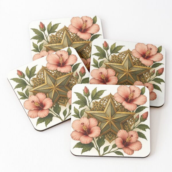 Item preview, Celestial Bloom: Rose of Sharon Star designed and sold by LuxuryApparels.