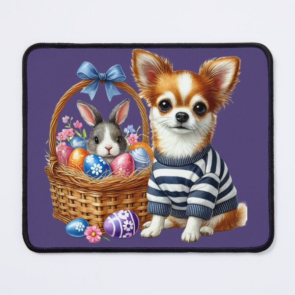 Item preview, Cute Easter Chihuahua Puppy With Bunny And Basket Eggs designed and sold by Dominik1994.