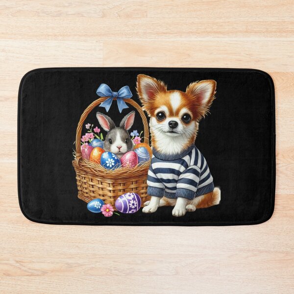 Item preview, Cute Easter Chihuahua Puppy With Bunny And Basket Eggs designed and sold by Dominik1994.