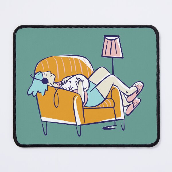 Item preview, Nap Therapy – Cozy Couch Relaxation Aesthetic Illustration designed and sold by RoselleStudio21.